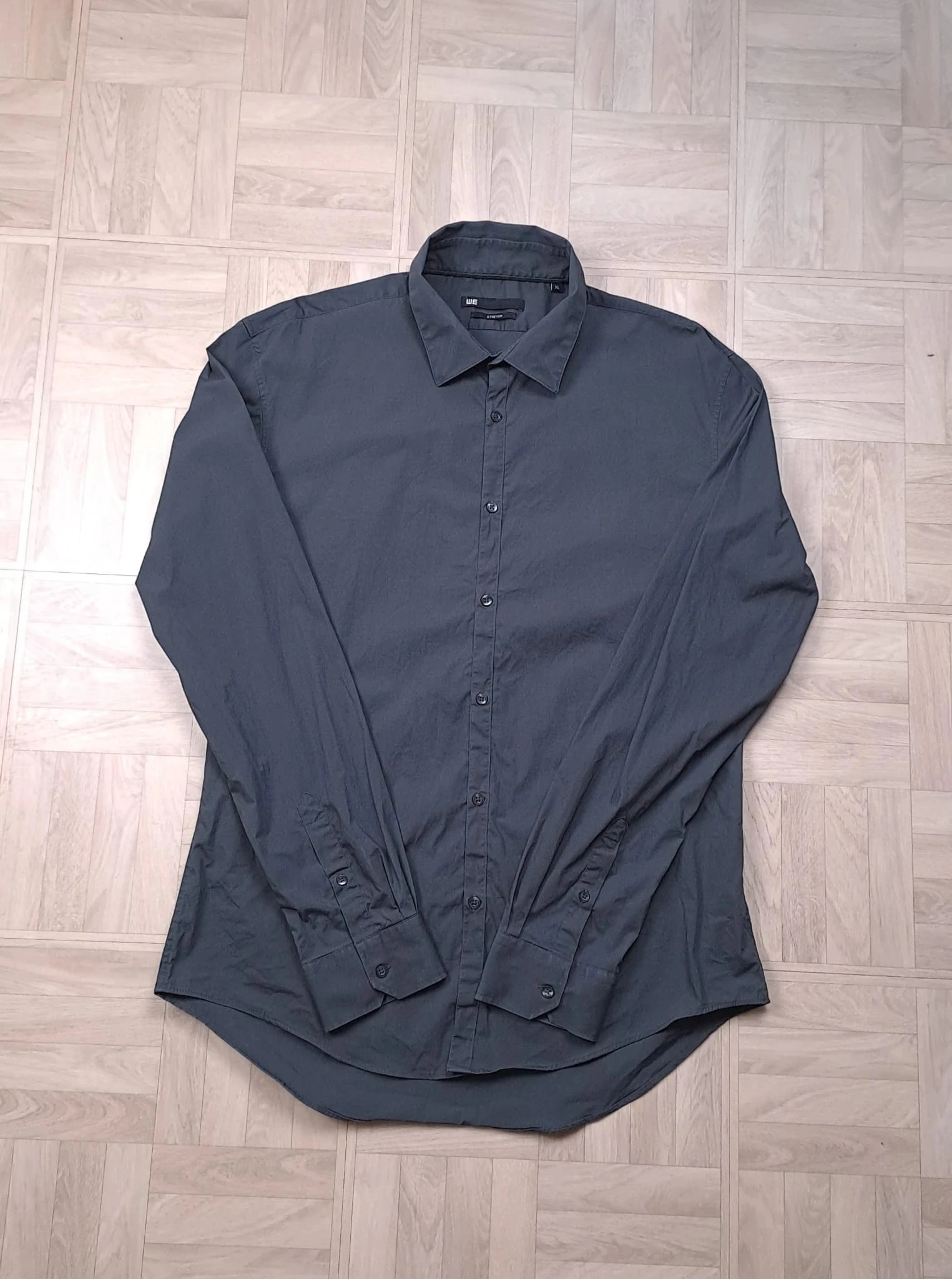 Chemise Manches Longues / WE / Noir Stretch / Taille M / Homme / Élégante
